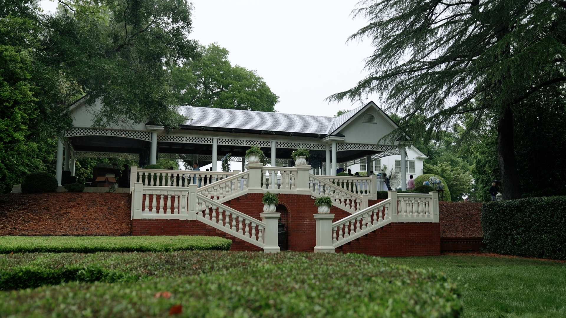 The Broyhill House pavilion — Grace & Greg wedding