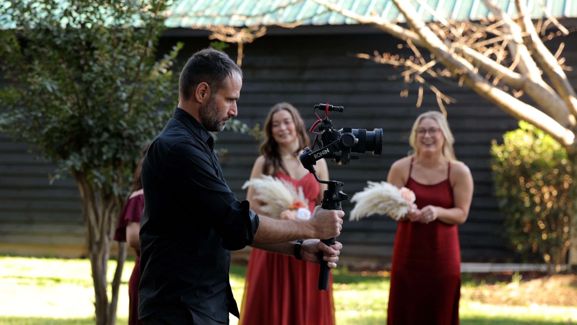 Michael Helms filming a wedding — Helms Productions Charlotte NC